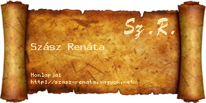 Szász Renáta névjegykártya